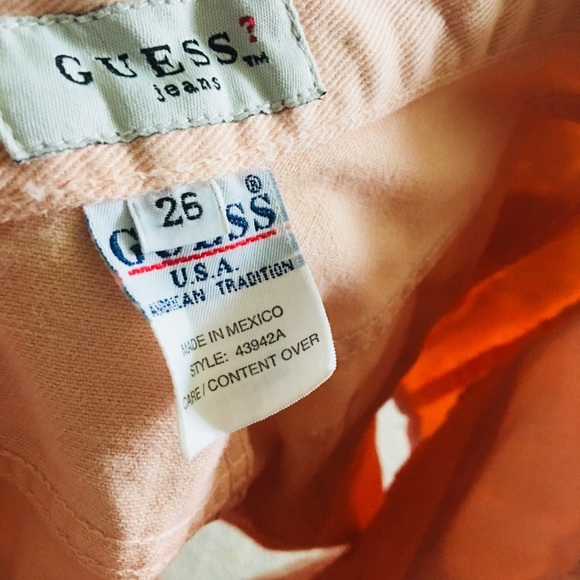 SOLD. Vintage peach Guess Jeans Shorts - Picture 6 of 8